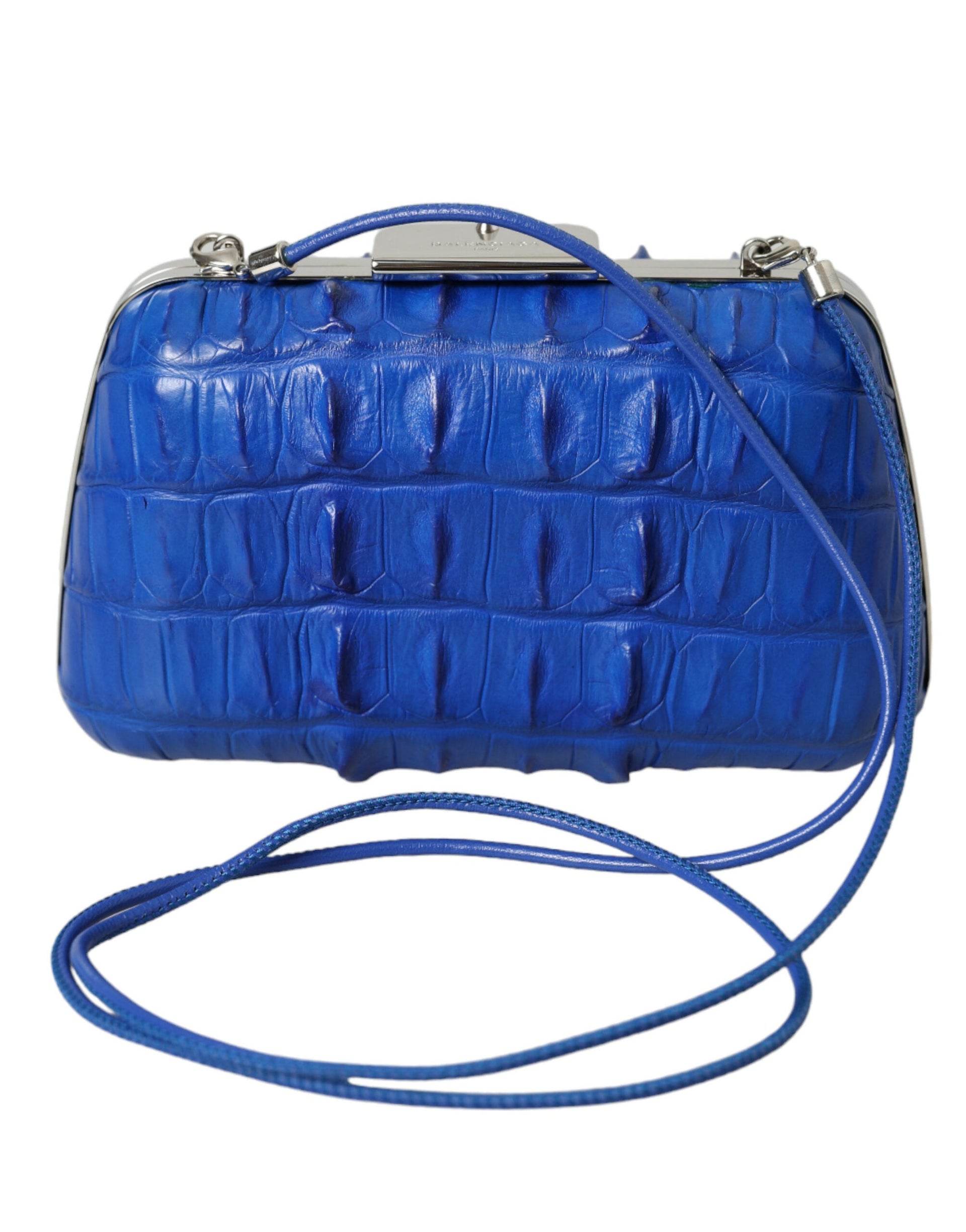 Balenciaga - Balenciaga Electric Blue Crocodile Clutch - Women’s Bags