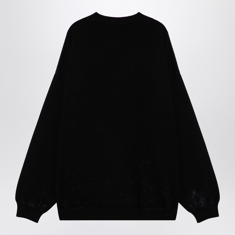Balenciaga - Balenciaga Black cotton blend jumper with print - Topwear