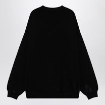 Balenciaga - Balenciaga Black cotton blend jumper with print - Topwear