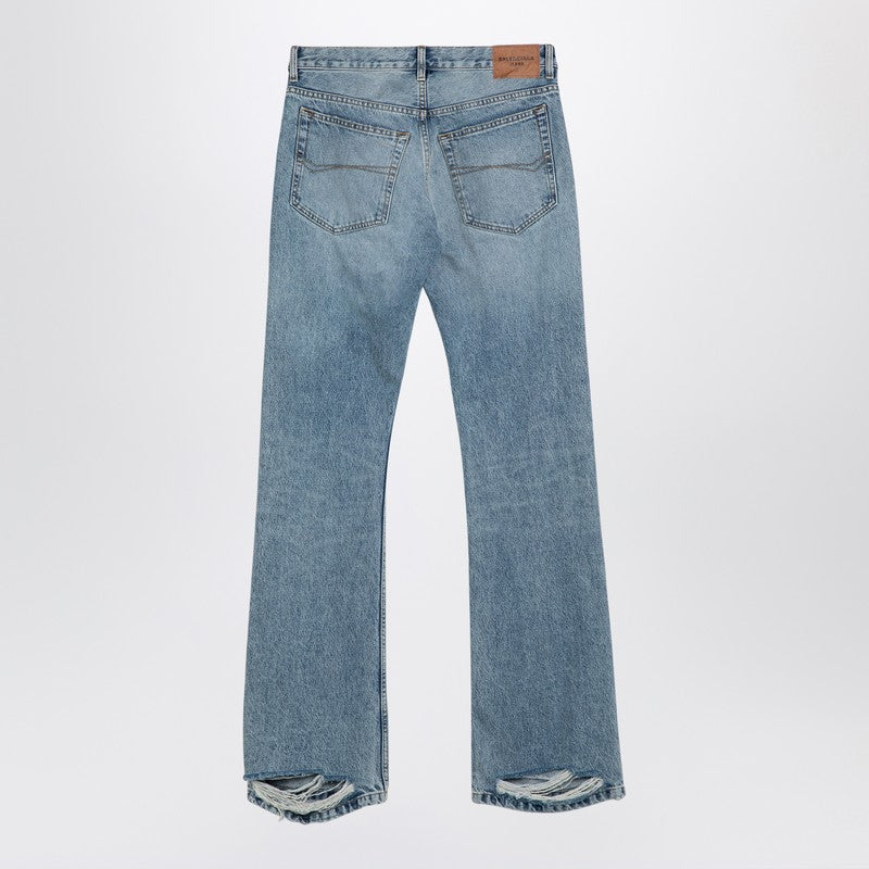 Balenciaga - Balenciaga Light blue jeans with distressed hem - Women’s Clothing