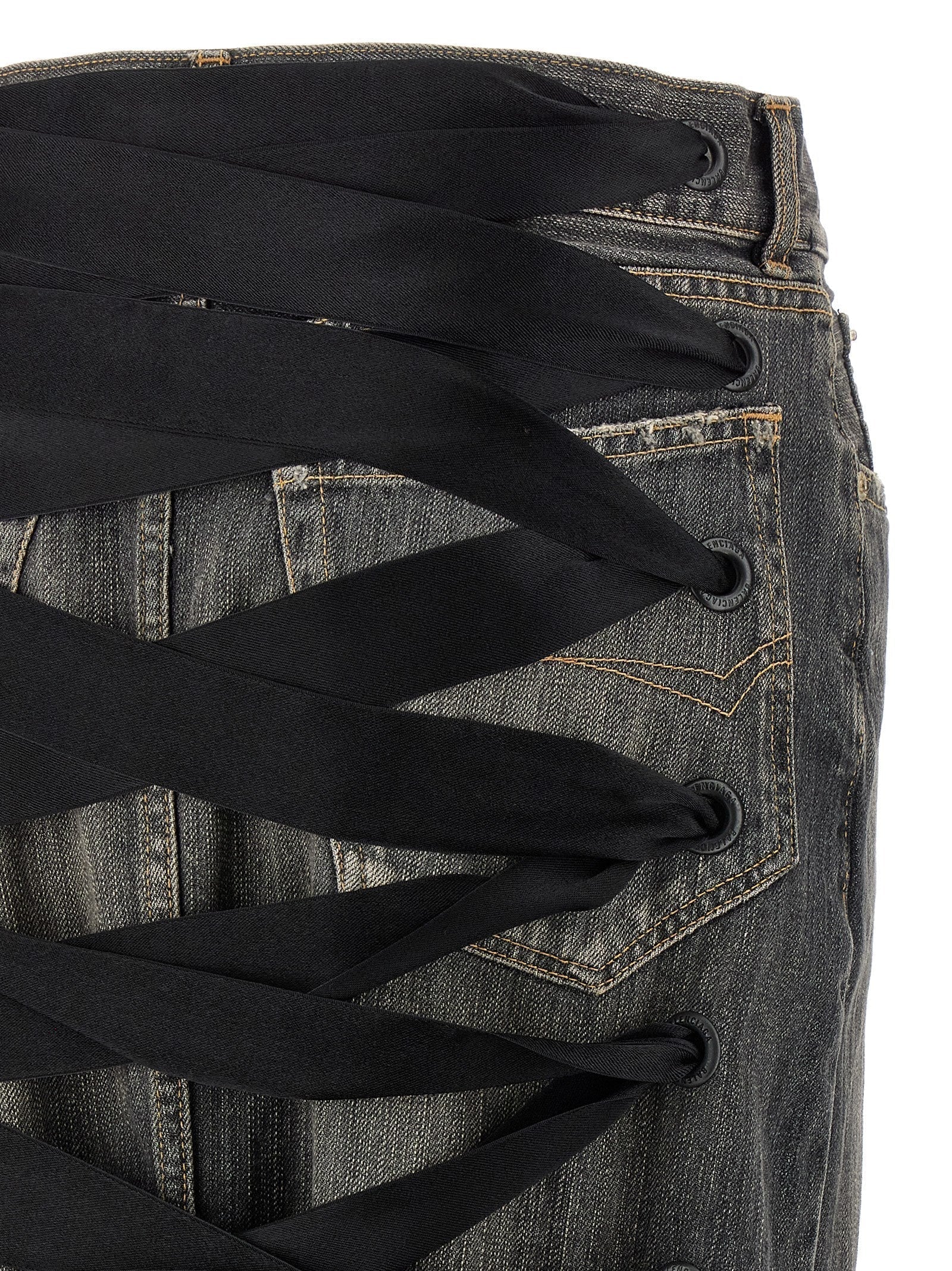 BALENCIAGA - BALENCIAGA - ’Lace Up’ denim skirt - Women’s Clothing