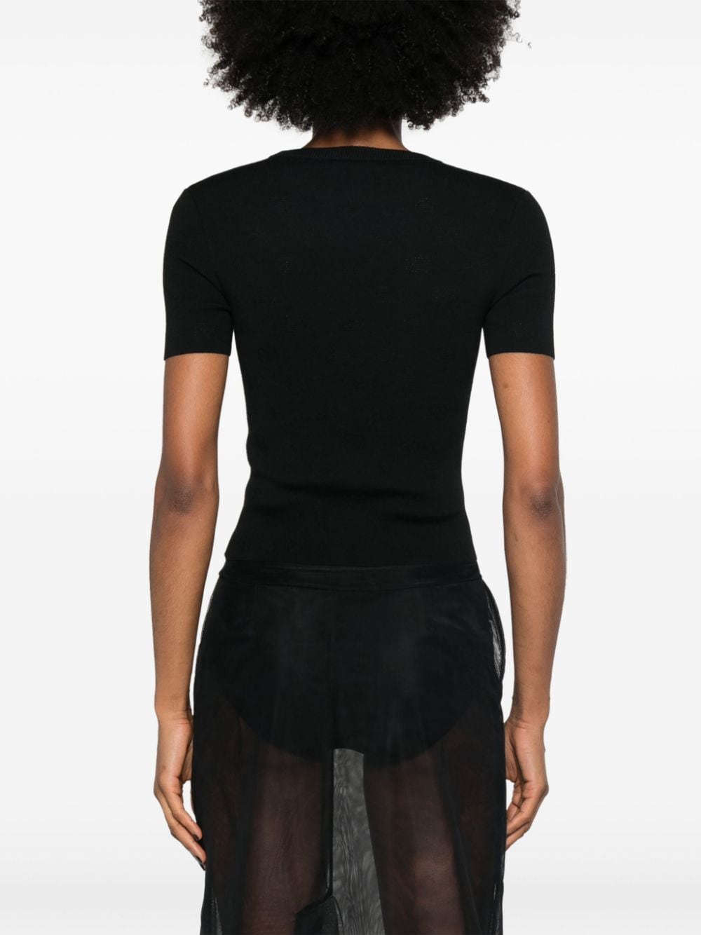 Balenciaga - Balenciaga Perforated BB T-shirt - Women’s Knitwear