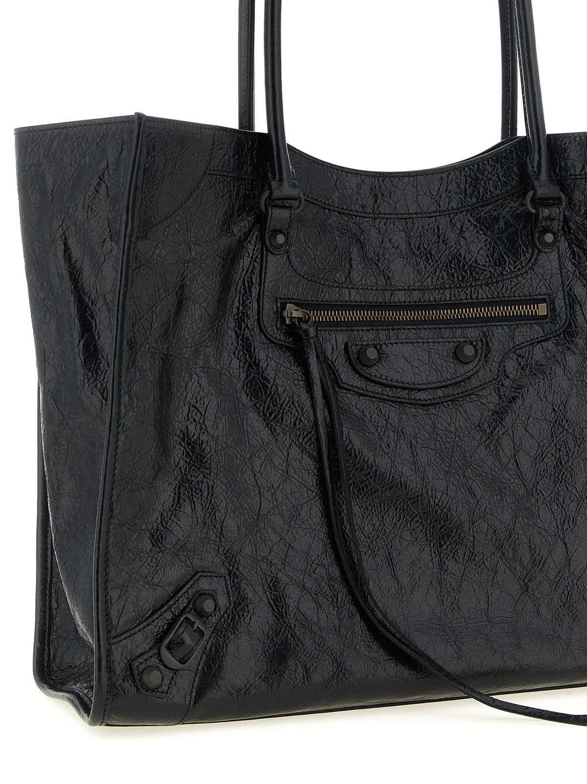 Balenciaga Le City Tote Shoulder Bag Black, view 3