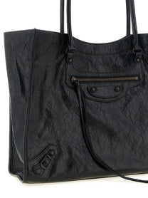 Balenciaga Le City Tote Shoulder Bag Black, view 3