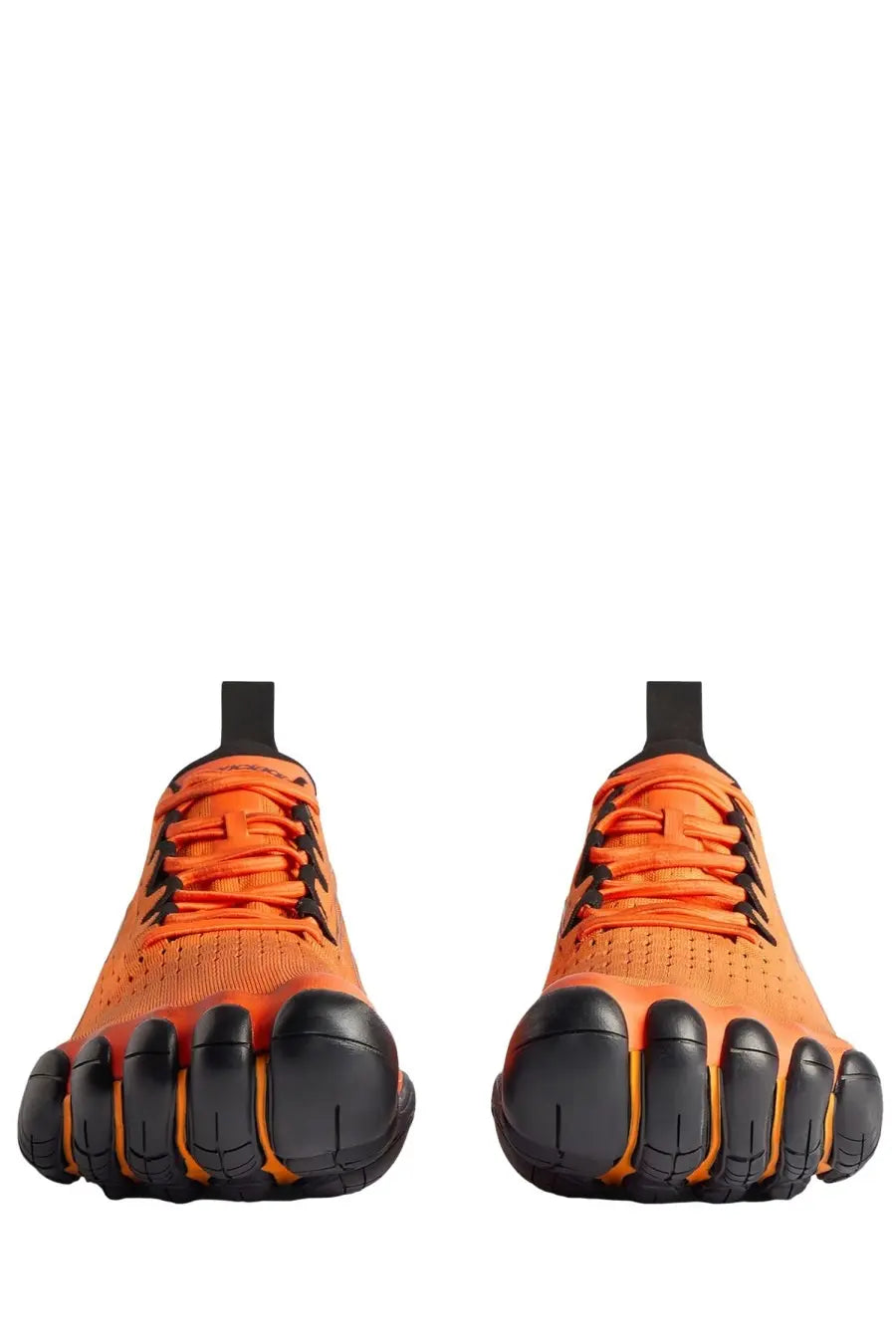 Balenciaga men’s anatomic runner sneaker in bright orange with black toe caps and laces for comfortable running