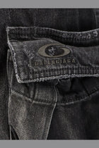Balenciaga Men's Cargo Black Denim Trousers Black, view 5