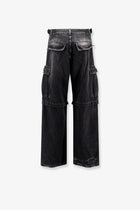 Balenciaga Men's Cargo Black Denim Trousers Black, view 4