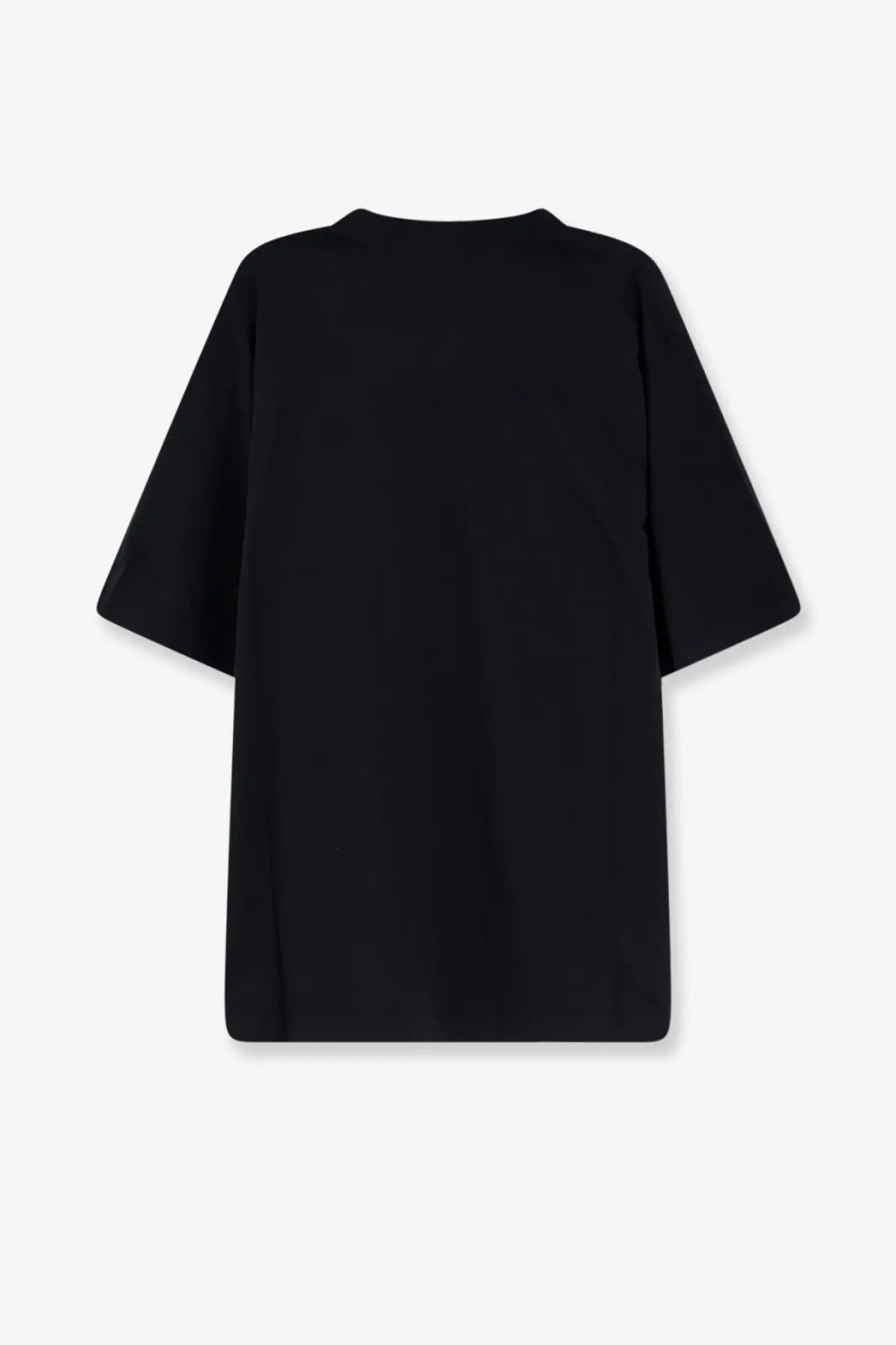 Balenciaga men’s black oversized cotton t shirt with relaxed fit and short sleeves
