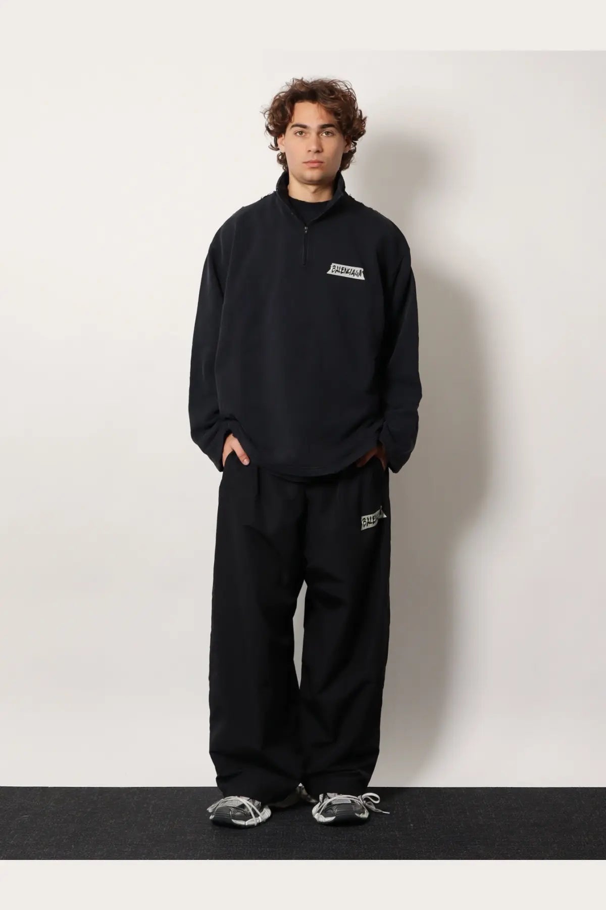 Balenciaga Men's Cotton Sweatshirt Black, view 2