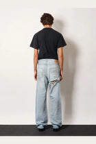 Balenciaga Men's Distressed Jeans Blue, view 3