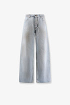 Balenciaga Men's Distressed Jeans Blue