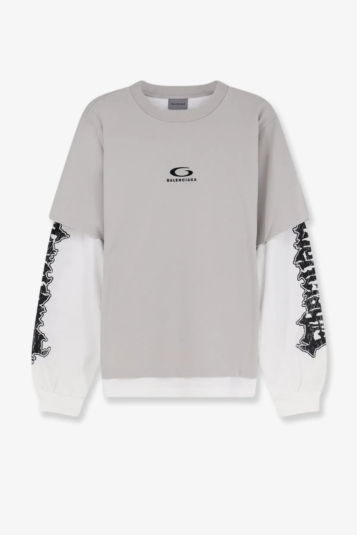 Balenciaga Men's Double Hybrid Cotton Shirt White