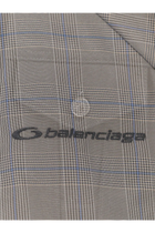 Balenciaga Men's Madras Nylon Jacket Grey, view 5