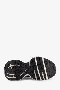Balenciaga men’s mesh and nylon sneakers 3xl black with black and white sole featuring textured grippy tread pattern