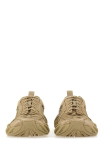 Balenciaga men’s monday shoe sneaker beige in tan leather with chunky sculpted sole and laced-up design
