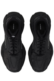 Balenciaga men’s Monday shoe sneaker black black triple s sneakers with chunky sculpted design and white stitching accents