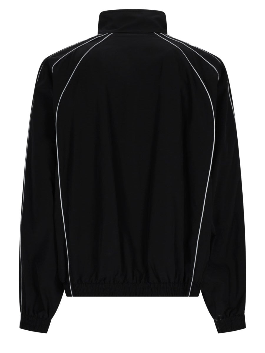 Balenciaga Men's Poplin Cotton Tracksuit Jacket Black, view 2