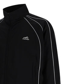 Balenciaga Men's Poplin Cotton Tracksuit Jacket Black, view 3
