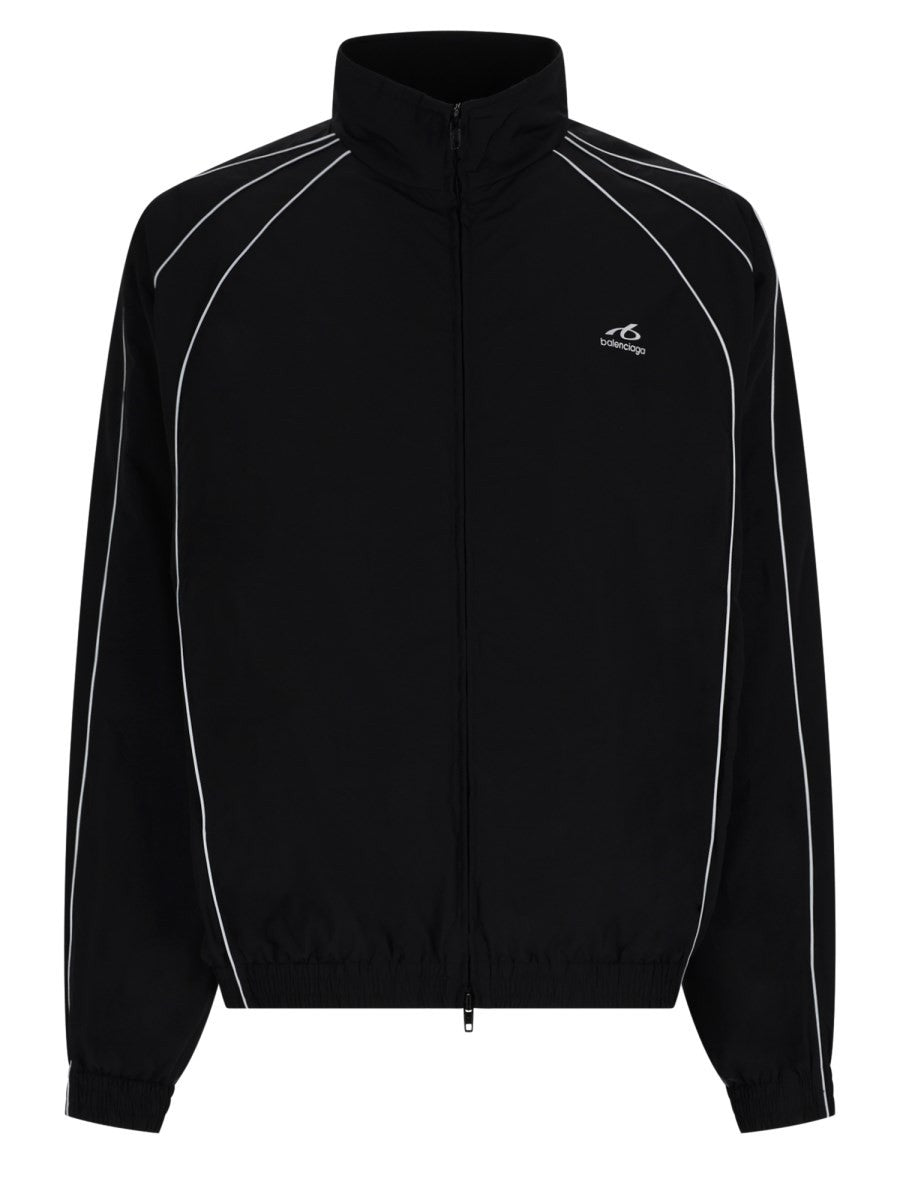 Balenciaga Men's Poplin Cotton Tracksuit Jacket Black