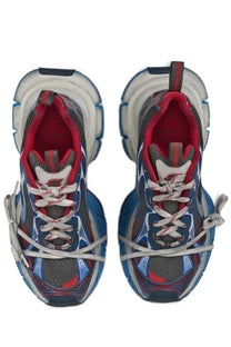 Balenciaga men’s sneaker 3xl multicolor with chunky blue and red mesh and synthetic overlays design