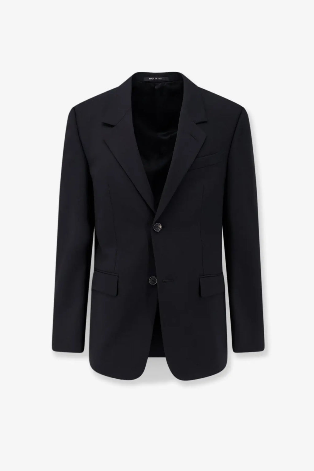 Balenciaga men’s standard tailored wool blazer black with a sleek modern cut and subtle texture