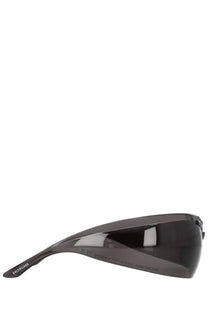 Balenciaga women’s afterhour oval sunglasses black with sleek modern design and glossy finish