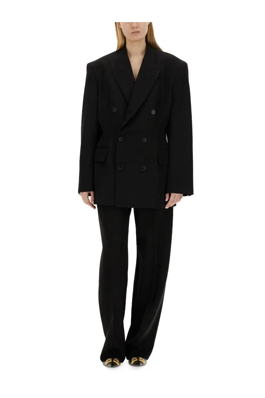 Balenciaga Women's Cinched Jacket Black, view 2