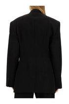 Balenciaga Women's Cinched Jacket Black, view 3