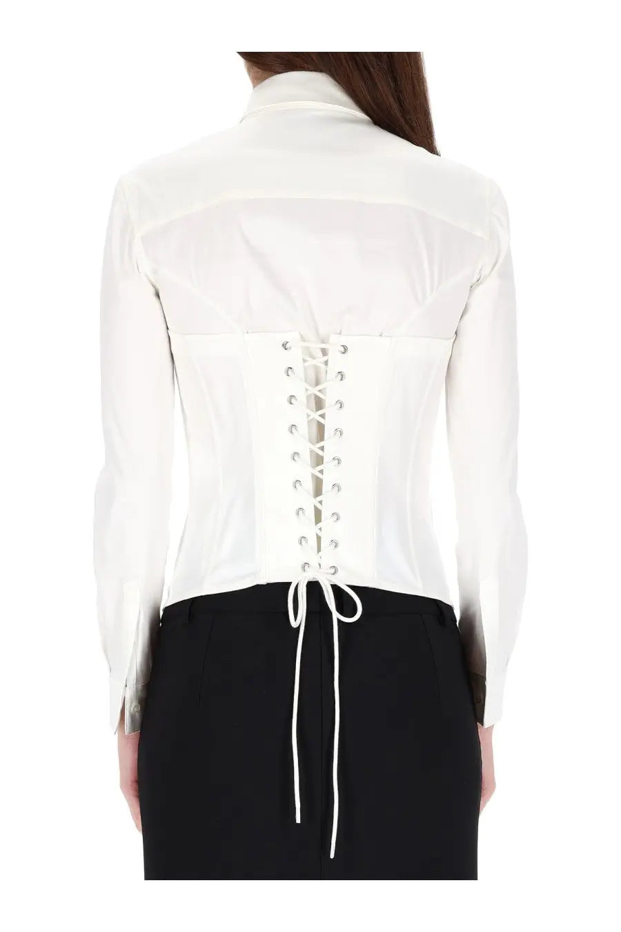 Balenciaga Women's Corset Shirt White, view 3