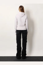 Balenciaga Women's Cotton Hooded Sweatshirt White, view 3