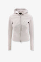 Balenciaga Women's Cotton Hooded Sweatshirt White