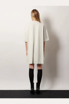 Balenciaga Women's Cotton Jersey Semi Fitted Short Dress White, view 3