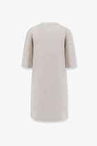 Balenciaga Women's Cotton Jersey Semi Fitted Short Dress White, view 4
