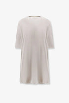Balenciaga Women's Cotton Jersey Semi Fitted Short Dress White