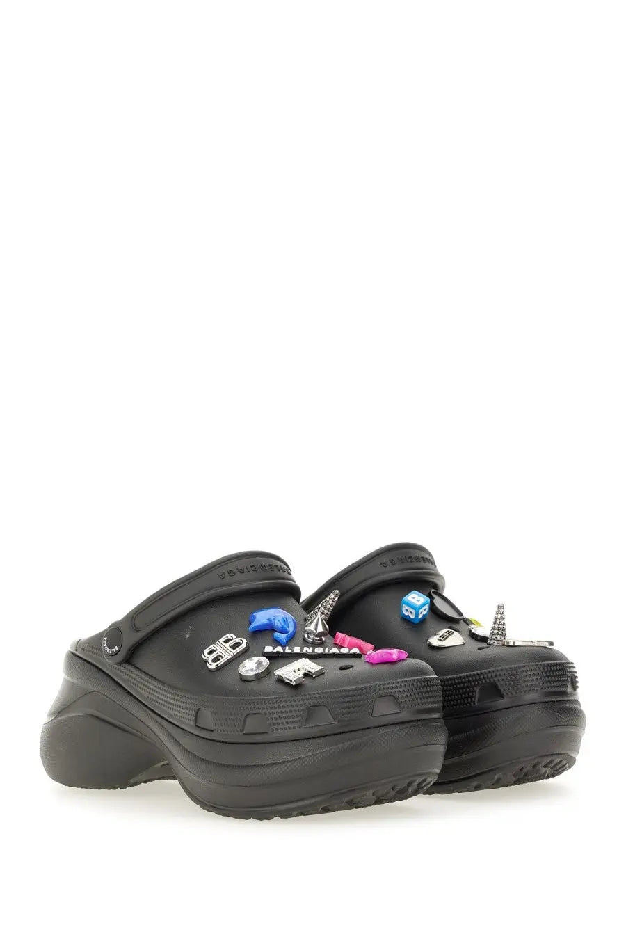 Balenciaga Women's Crocs Jibbitz Sabot Black, view 2