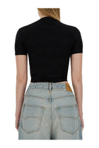 Balenciaga Women's Cropped Shirt Black, view 3