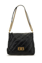 Balenciaga Women's Crush Zipped Hobo Bag Black