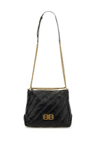 Balenciaga Women's Crush Zipped Hobo Bag Black, view 2