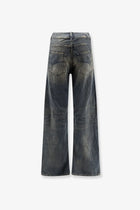 Balenciaga Women's Curved Waist Pants Jeans Blue, view 4