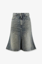 Balenciaga Women's Denim Midi Skirt Blue