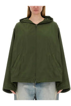 Balenciaga Women's Hooded Jacket Brown
