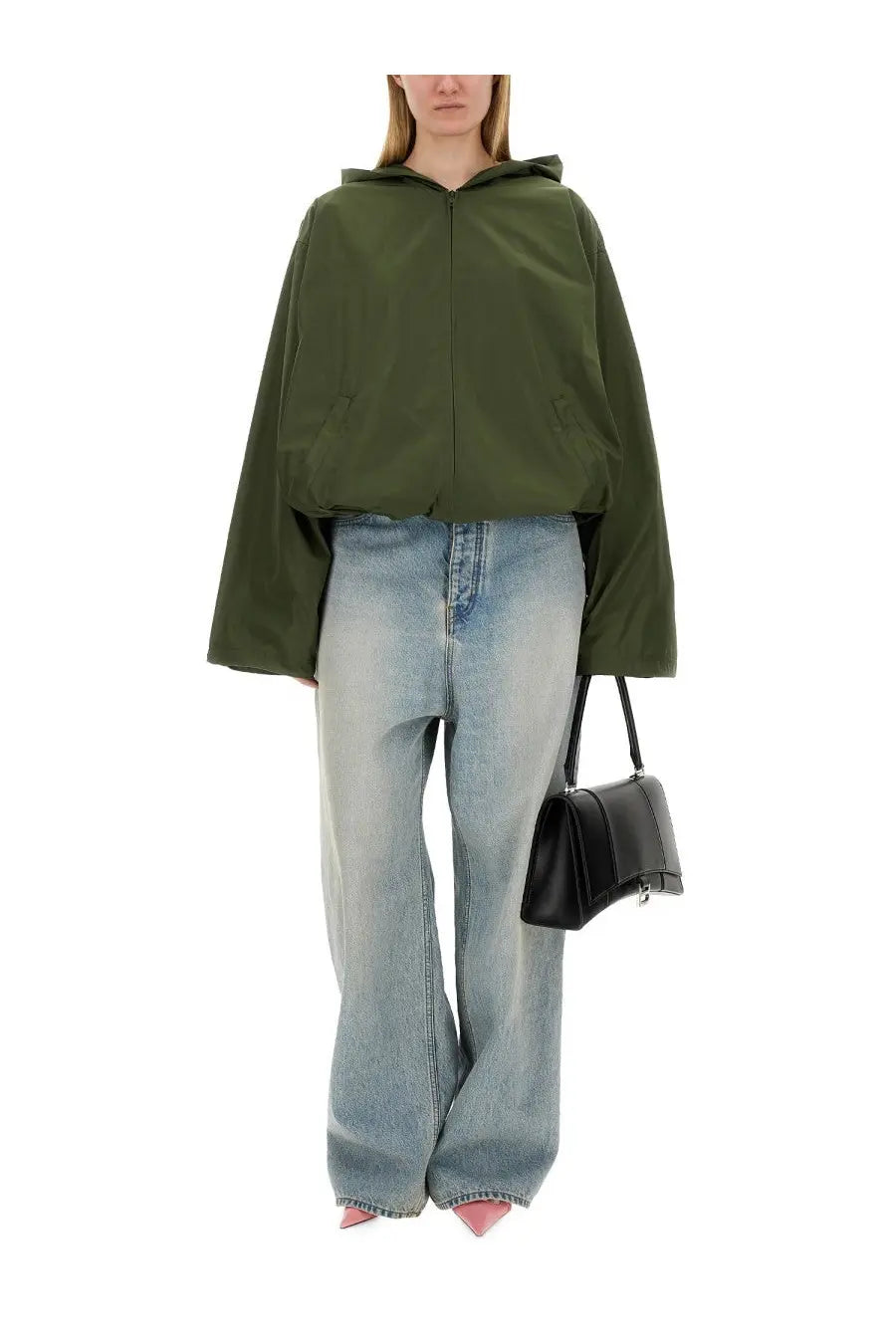 Balenciaga Women's Hooded Jacket Brown, view 2