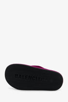 Balenciaga Women's Jet Lag Stretch Velvet Sandals Purple, view 4
