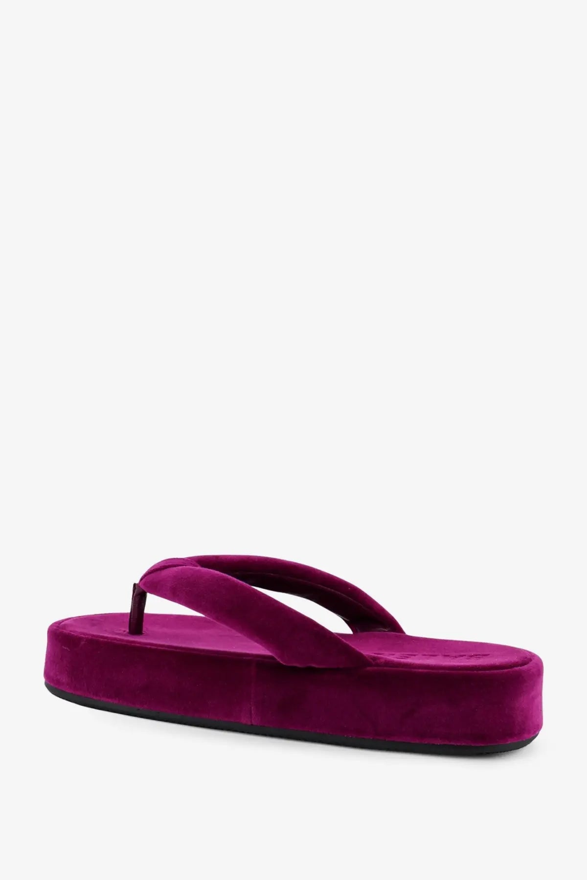 Balenciaga Women's Jet Lag Stretch Velvet Sandals Purple, view 3