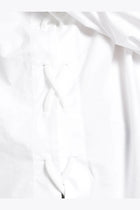 Balenciaga Women's Lace up Cotton Shirt White, view 3