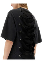 Balenciaga Women's Lace up Shirt Black, view 4
