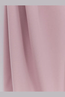 Balenciaga women’s midi sack dress in grey with soft pink silk and wool fabric featuring gentle folds and subtle sheen