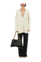 Balenciaga Women's Neck Cardigan White, view 2