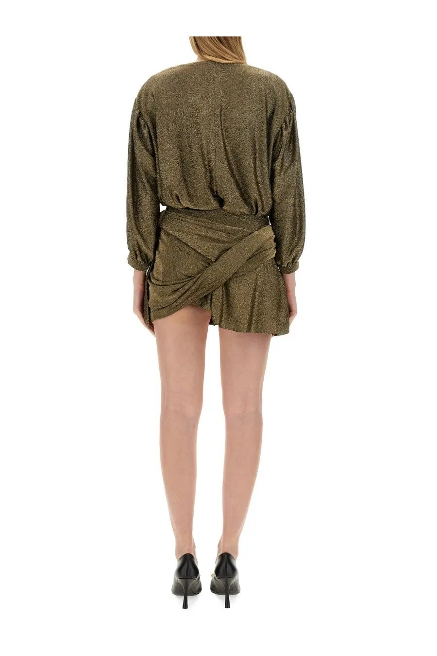 Balenciaga Women's Neck Dress Gold, view 3