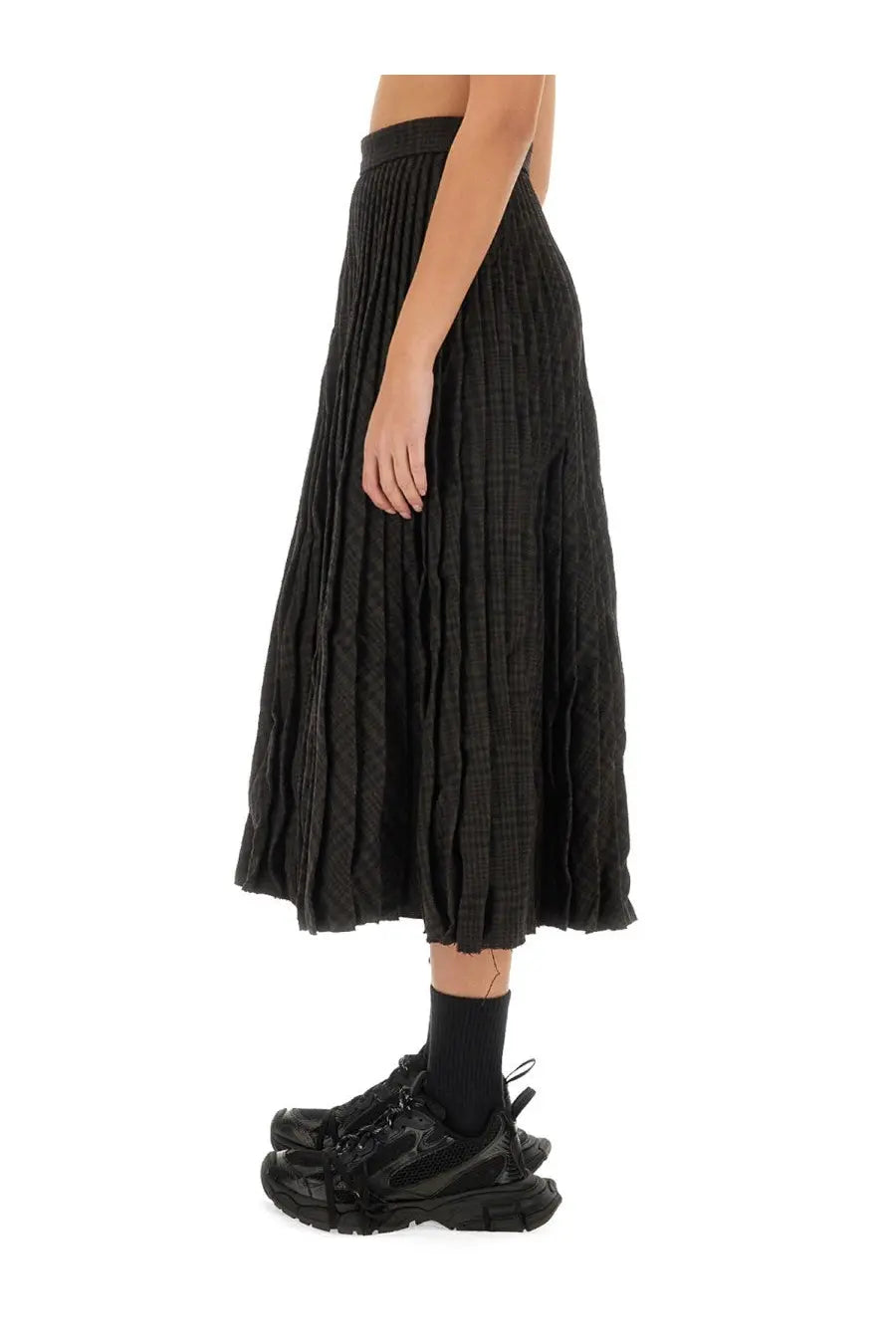 Balenciaga Women's Pleated Skirt Brown, view 4